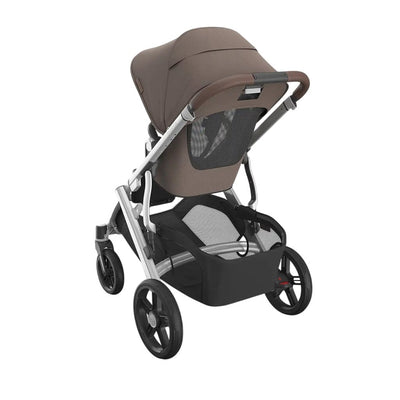 Bambinista - UPPABABY - Travel - UPPABABY VISTA V3 Pushchair with Bassinet - Dark Taupe | Silver Frame | Chestnut Leather (Theo)