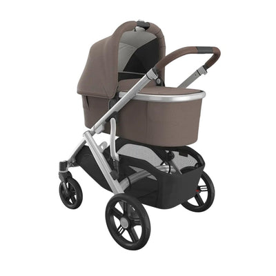 Bambinista - UPPABABY - Travel - UPPABABY VISTA V3 Pushchair with Bassinet - Dark Taupe | Silver Frame | Chestnut Leather (Theo)