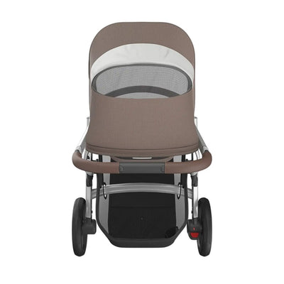 Bambinista - UPPABABY - Travel - UPPABABY VISTA V3 Pushchair with Bassinet - Dark Taupe | Silver Frame | Chestnut Leather (Theo)