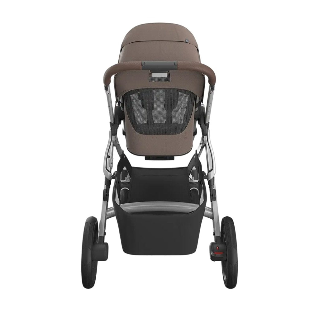 Bambinista - UPPABABY - Travel - UPPABABY VISTA V3 Pushchair with Bassinet - Dark Taupe | Silver Frame | Chestnut Leather (Theo)