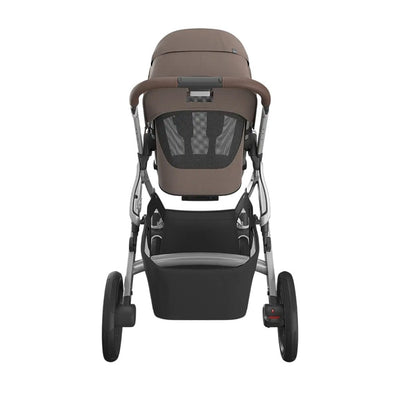 Bambinista - UPPABABY - Travel - UPPABABY VISTA V3 Pushchair with Bassinet - Dark Taupe | Silver Frame | Chestnut Leather (Theo)