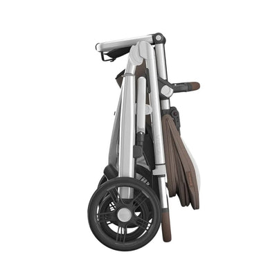 Bambinista - UPPABABY - Travel - UPPABABY VISTA V3 Pushchair with Bassinet - Dark Taupe | Silver Frame | Chestnut Leather (Theo)