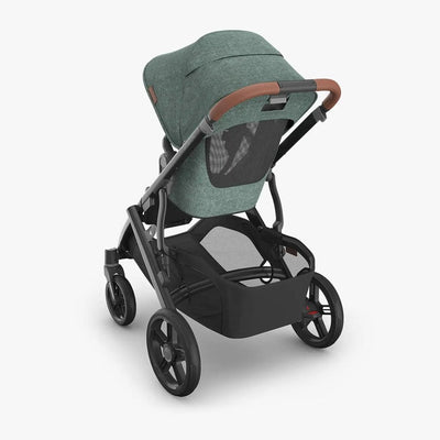 Bambinista - UPPABABY - Travel - UPPABABY VISTA V3 Pushchair with Bassinet - Green Mélange | Carbon Frame | Saddle Leather (GWEN)