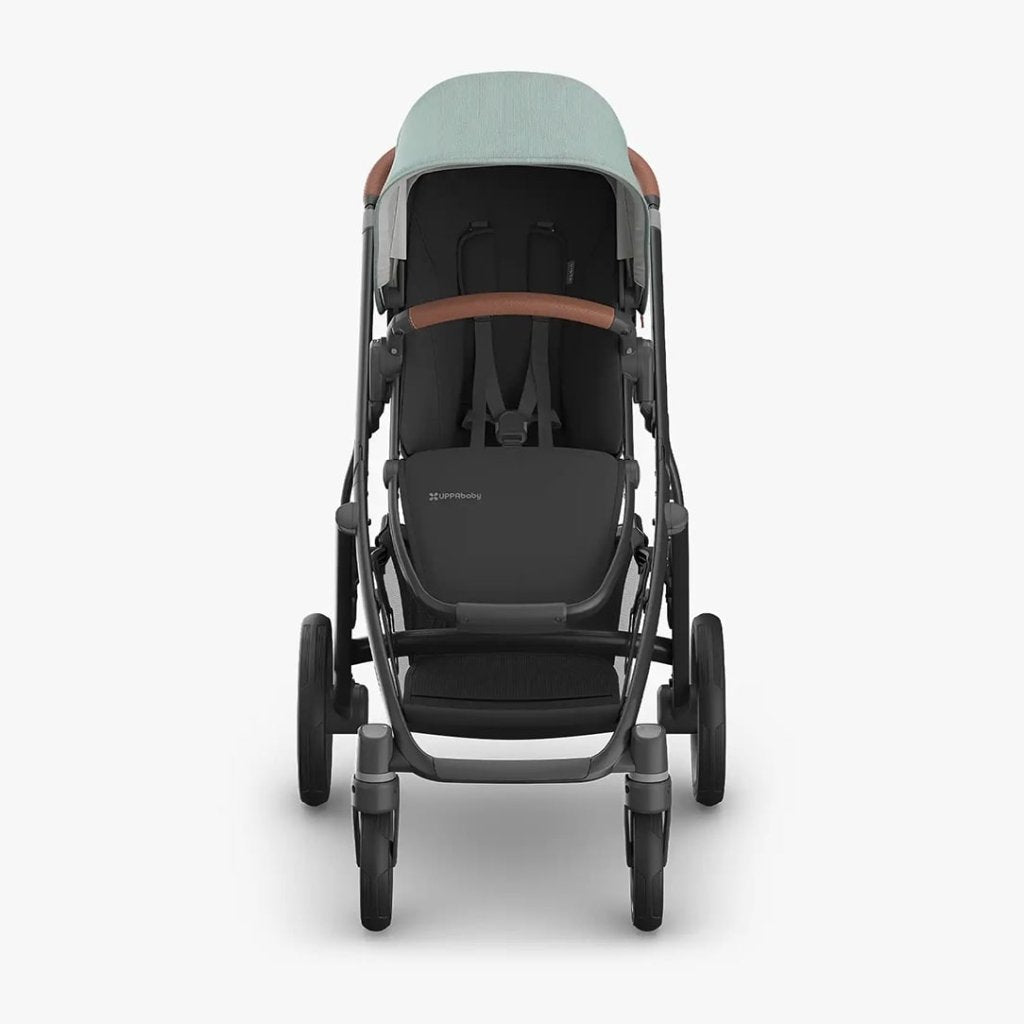 Bambinista - UPPABABY - Travel - UPPABABY VISTA V3 Pushchair with Bassinet - Mystic Aqua | Carbon Frame | Saddle Leather (Kenzi)