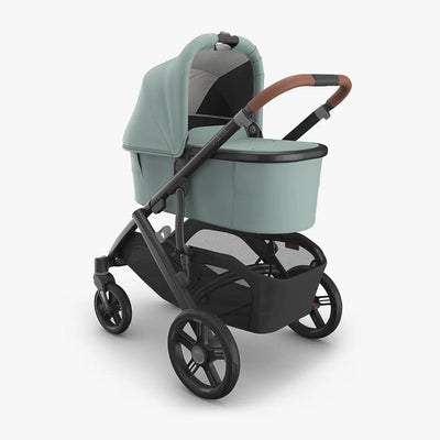Bambinista - UPPABABY - Travel - UPPABABY VISTA V3 Pushchair with Bassinet - Mystic Aqua | Carbon Frame | Saddle Leather (Kenzi)
