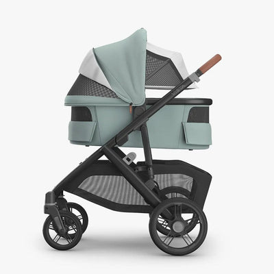 Bambinista - UPPABABY - Travel - UPPABABY VISTA V3 Pushchair with Bassinet - Mystic Aqua | Carbon Frame | Saddle Leather (Kenzi)