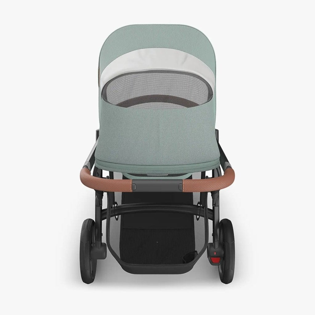 Bambinista - UPPABABY - Travel - UPPABABY VISTA V3 Pushchair with Bassinet - Mystic Aqua | Carbon Frame | Saddle Leather (Kenzi)