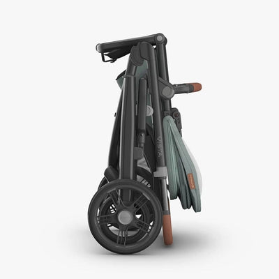 Bambinista - UPPABABY - Travel - UPPABABY VISTA V3 Pushchair with Bassinet - Mystic Aqua | Carbon Frame | Saddle Leather (Kenzi)