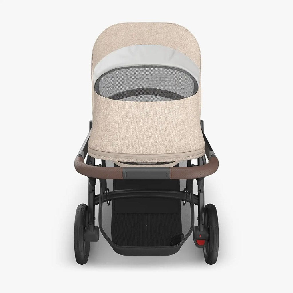 Bambinista - UPPABABY - Travel - UPPABABY VISTA V3 Pushchair with Bassinet - Oat Mélange | Carbon Frame | Chestnut Leather (Liam)