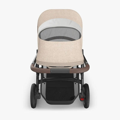 Bambinista - UPPABABY - Travel - UPPABABY VISTA V3 Pushchair with Bassinet - Oat Mélange | Carbon Frame | Chestnut Leather (Liam)