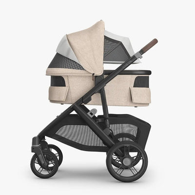 Bambinista - UPPABABY - Travel - UPPABABY VISTA V3 Pushchair with Bassinet - Oat Mélange | Carbon Frame | Chestnut Leather (Liam)
