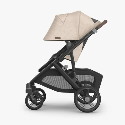 Bambinista - UPPABABY - Travel - UPPABABY VISTA V3 Pushchair with Bassinet - Oat Mélange | Carbon Frame | Chestnut Leather (Liam)