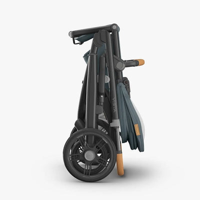 Bambinista - UPPABABY - Travel - UPPABABY VISTA V3 Pushchair with Bassinet - Stone Blue | Carbon Frame | Sand Leather (Dillan)