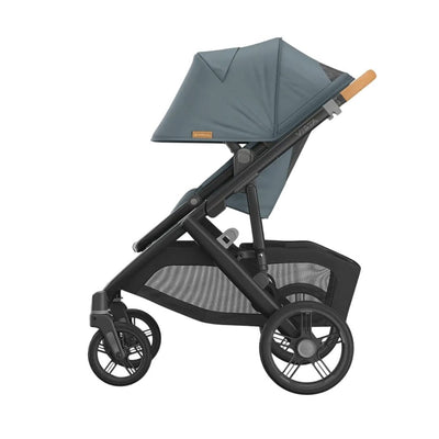 Bambinista - UPPABABY - Travel - UPPABABY VISTA V3 Pushchair with Bassinet - Stone Blue | Carbon Frame | Sand Leather (Dillan)