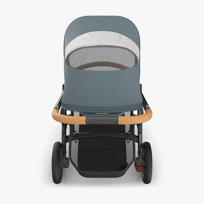 Bambinista - UPPABABY - Travel - UPPABABY VISTA V3 Pushchair with Bassinet - Stone Blue | Carbon Frame | Sand Leather (Dillan)