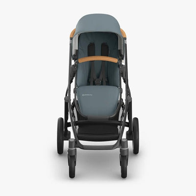 Bambinista - UPPABABY - Travel - UPPABABY VISTA V3 Pushchair with Bassinet - Stone Blue | Carbon Frame | Sand Leather (Dillan)