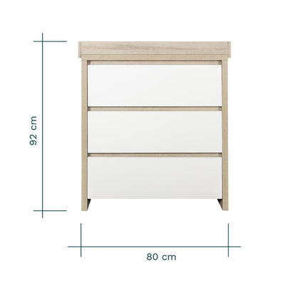 TUTTI BAMBINI Modena 3 Piece Room Set - White/Oak