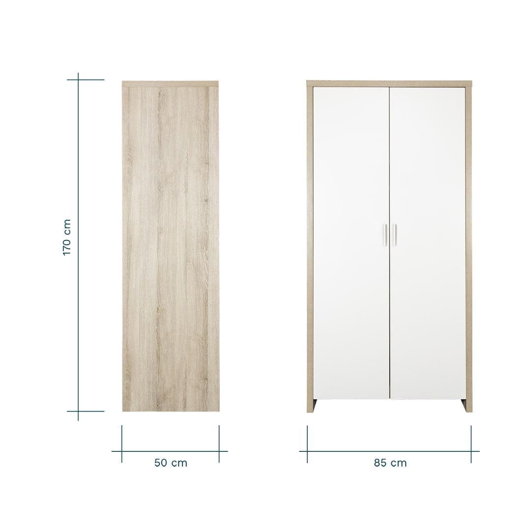 TUTTI BAMBINI Modena 3 Piece Room Set - White/Oak