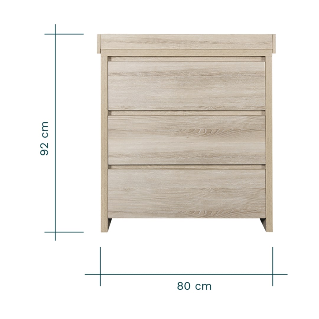 TUTTI BAMBINI Modena 3 Piece Room Set - Oak