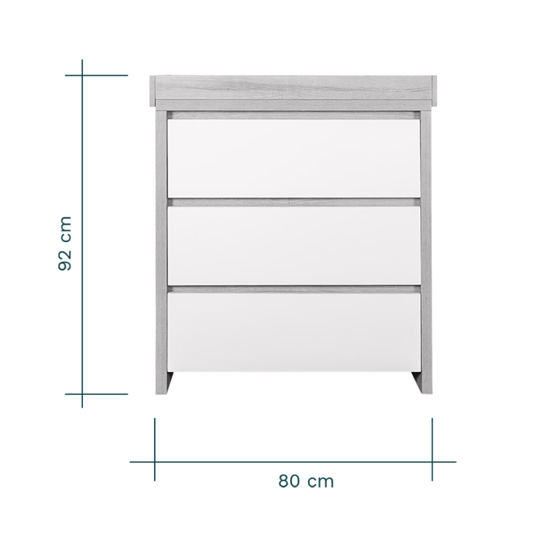 TUTTI BAMBINI Modena 3 Piece Room Set - Grey Ash/White