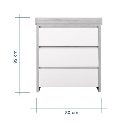 TUTTI BAMBINI Modena 3 Piece Room Set - Grey Ash/White
