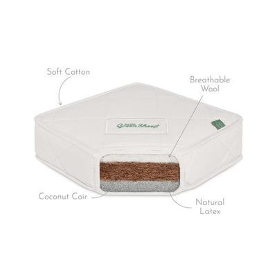 THE LITTLE GREEN SHEEP Natural Twist Cot Bed Mattress to fit M&P 400 - 69x139cm