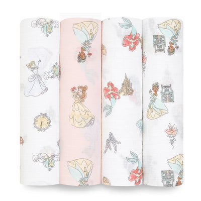 Bambinista-ADEN + ANAIS-Blanket-ADEN + ANAIS 4-pack Swaddles Disney Baby - Princesses