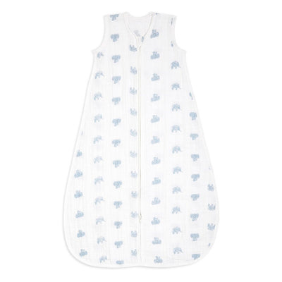 Bambinista-ADEN + ANAIS-Pyjamas-ADEN + ANAIS Animal Kingdom Organic Cotton Light Sleeping Bag 1.0 Tog - Hello Elephant