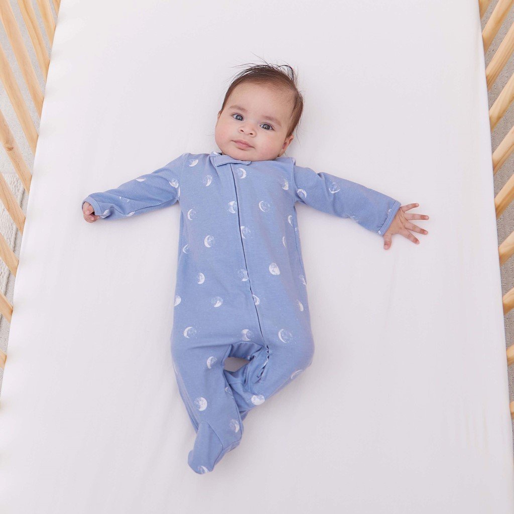 Bambinista-ADEN + ANAIS-Pyjamas-ADEN + ANAIS Blue Moon Comfort Knit™ Footie