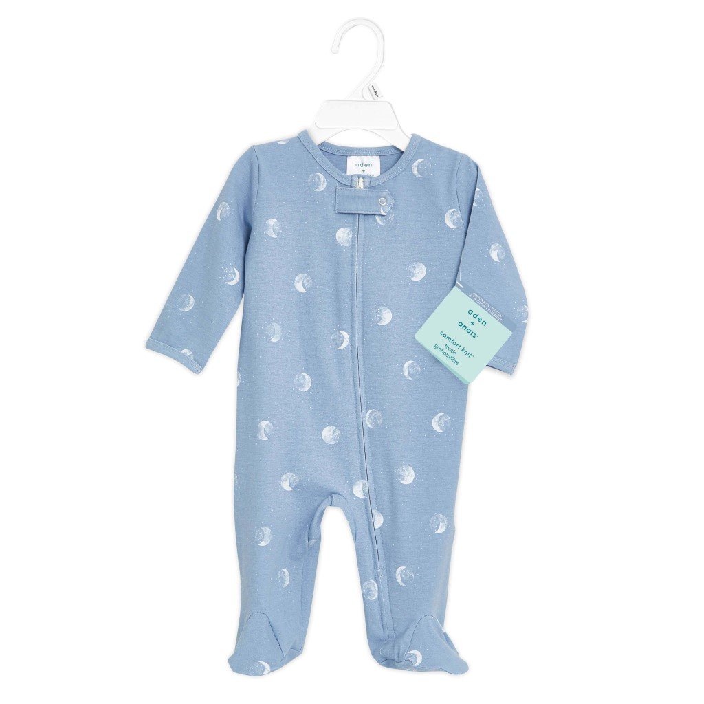 Bambinista-ADEN + ANAIS-Pyjamas-ADEN + ANAIS Blue Moon Comfort Knit™ Footie