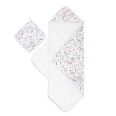 Bambinista-ADEN + ANAIS-Towels-ADEN + ANAIS BOUTIQUE COTTON MUSLIN TOWEL + WASHCLOTH SET - Ma Fleur