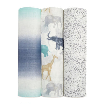 Bambinista-ADEN + ANAIS-Blankets-ADEN + ANAIS Boutique Silky Soft Swaddles - Expedition 3-pack