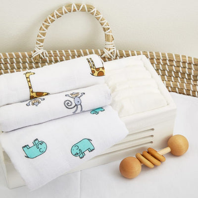 Bambinista-ADEN + ANAIS-Blankets-ADEN + ANAIS Cotton Muslin Squares 3 pack - Jungle Jam