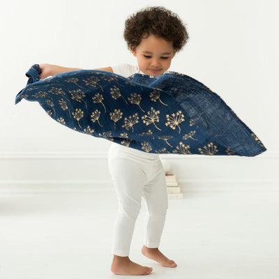 Bambinista-ADEN + ANAIS-Blankets-ADEN + ANAIS Cotton Muslin Squares 3 Pack - Metallic Gold Deco
