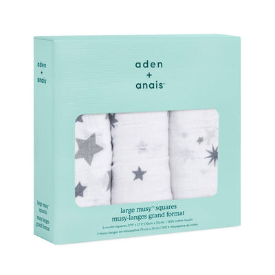 Bambinista-ADEN + ANAIS-Blankets-ADEN + ANAIS Cotton Muslin Squares 3 pack - Twinkle