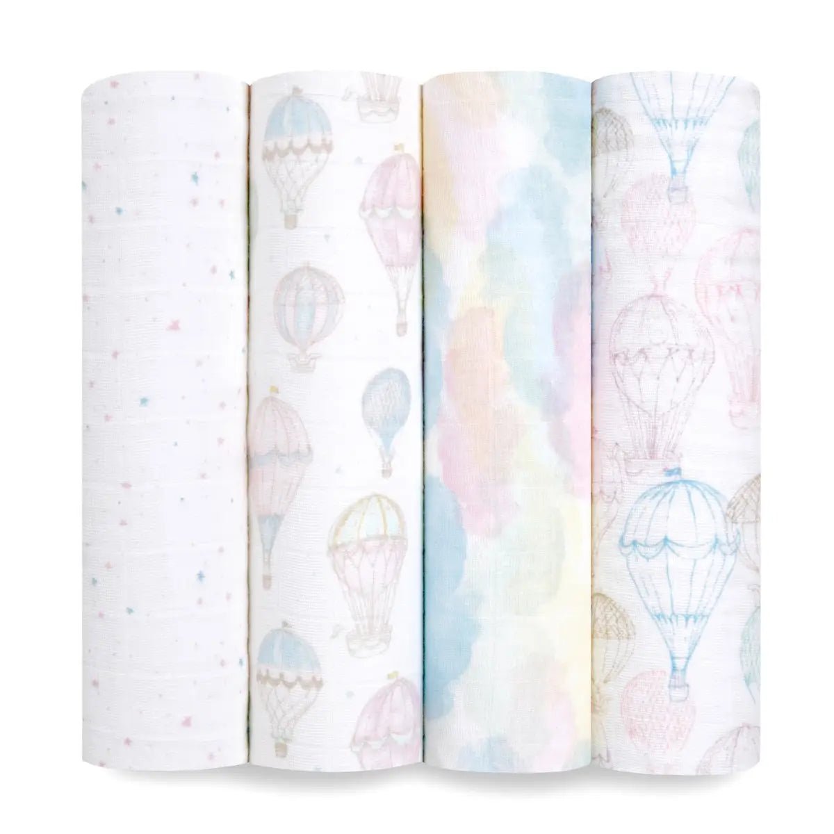 Bambinista-ADEN + ANAIS-Blankets-ADEN + ANAIS Cotton Muslin Swaddles 4 pack - Above the Clouds