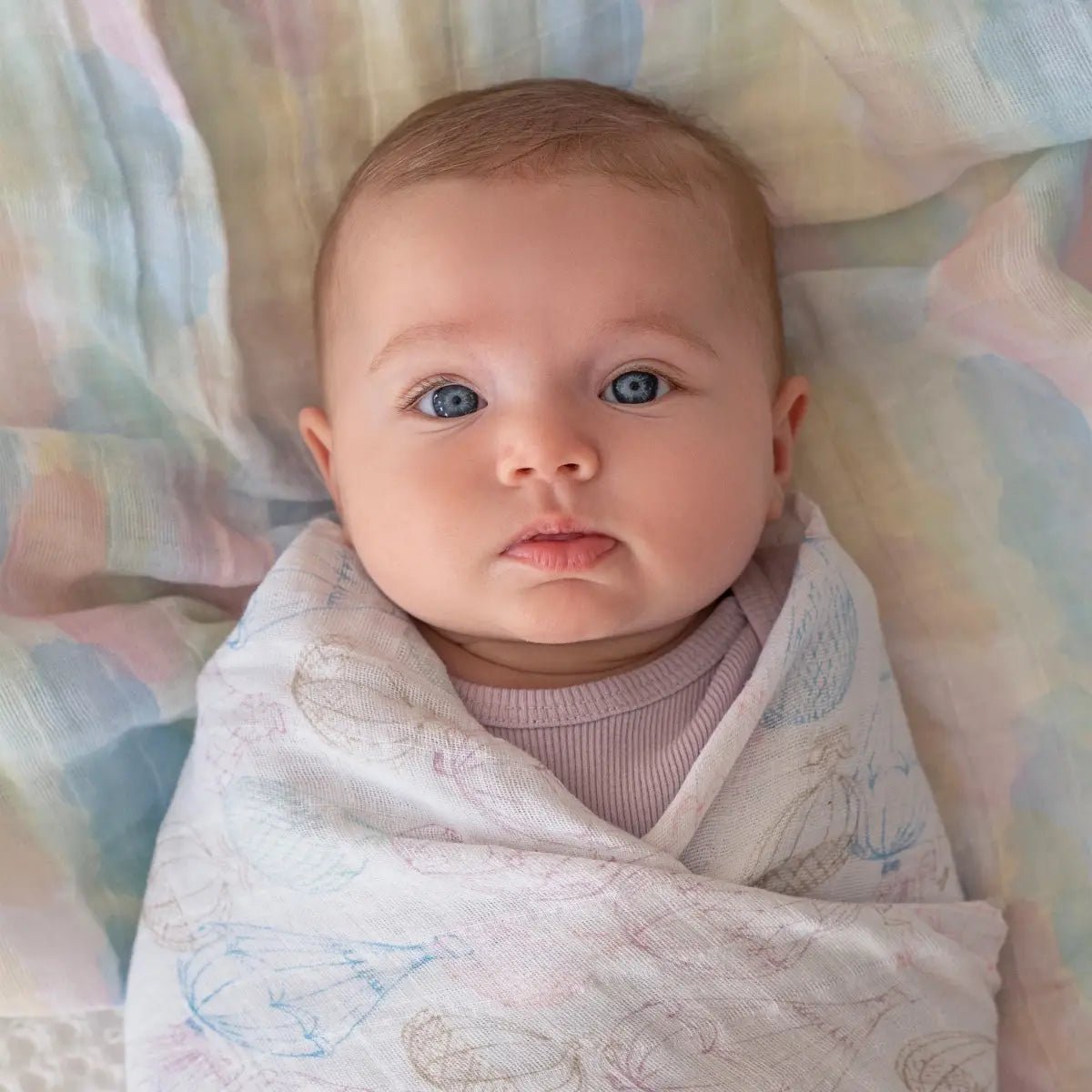 Bambinista-ADEN + ANAIS-Blankets-ADEN + ANAIS Cotton Muslin Swaddles 4 pack - Above the Clouds