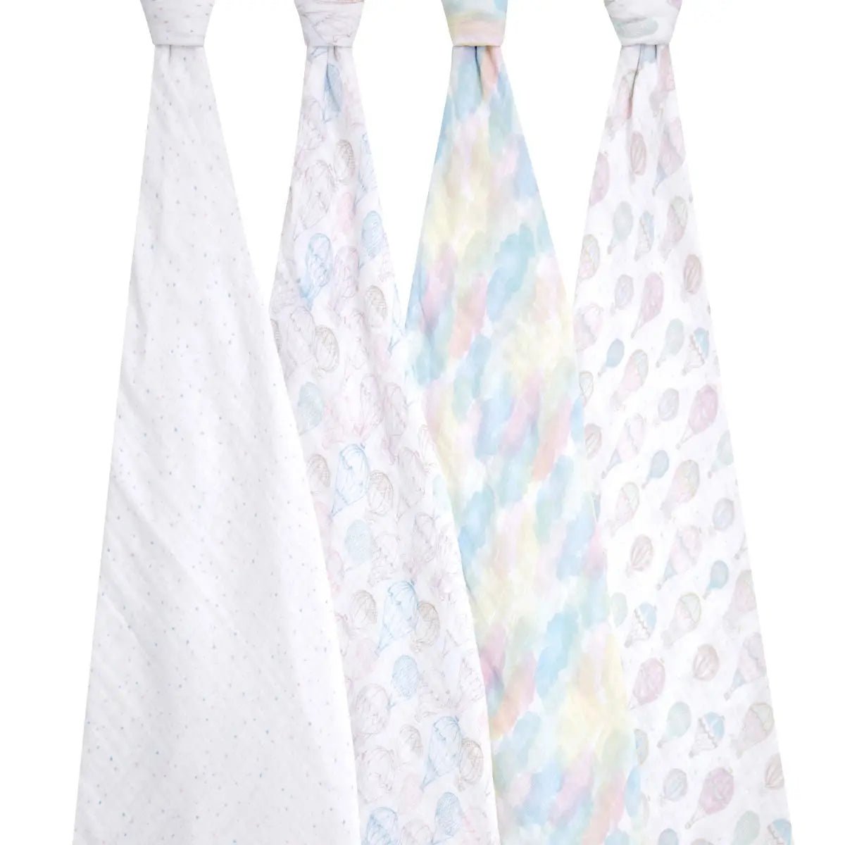 Bambinista-ADEN + ANAIS-Blankets-ADEN + ANAIS Cotton Muslin Swaddles 4 pack - Above the Clouds