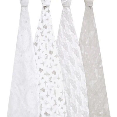 Bambinista-ADEN + ANAIS-Blankets-ADEN + ANAIS Cotton Muslin Swaddles 4 pack - Map the Stars