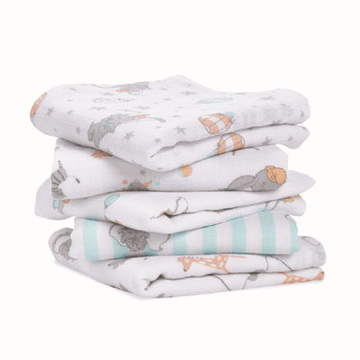 Bambinista-ADEN + ANAIS-Blankets-ADEN + ANAIS Dumbo New Heights Baby Swaddles - 5 Pack