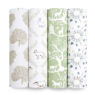 Bambinista-ADEN + ANAIS-Blankets-ADEN + ANAIS Essentials 4-pack Swaddles - Harmony