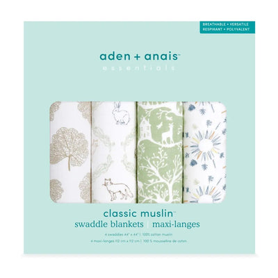 Bambinista-ADEN + ANAIS-Blankets-ADEN + ANAIS Essentials 4-pack Swaddles - Harmony
