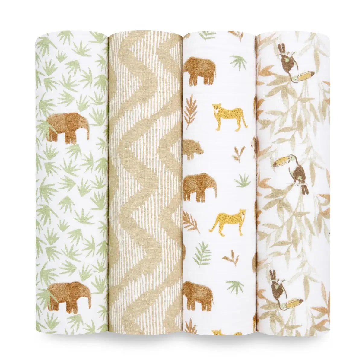 Bambinista-ADEN + ANAIS-Blankets-ADEN + ANAIS Essentials 4-pack Swaddles - Tanzania