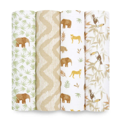 Bambinista-ADEN + ANAIS-Blankets-ADEN + ANAIS Essentials 4-pack Swaddles - Tanzania