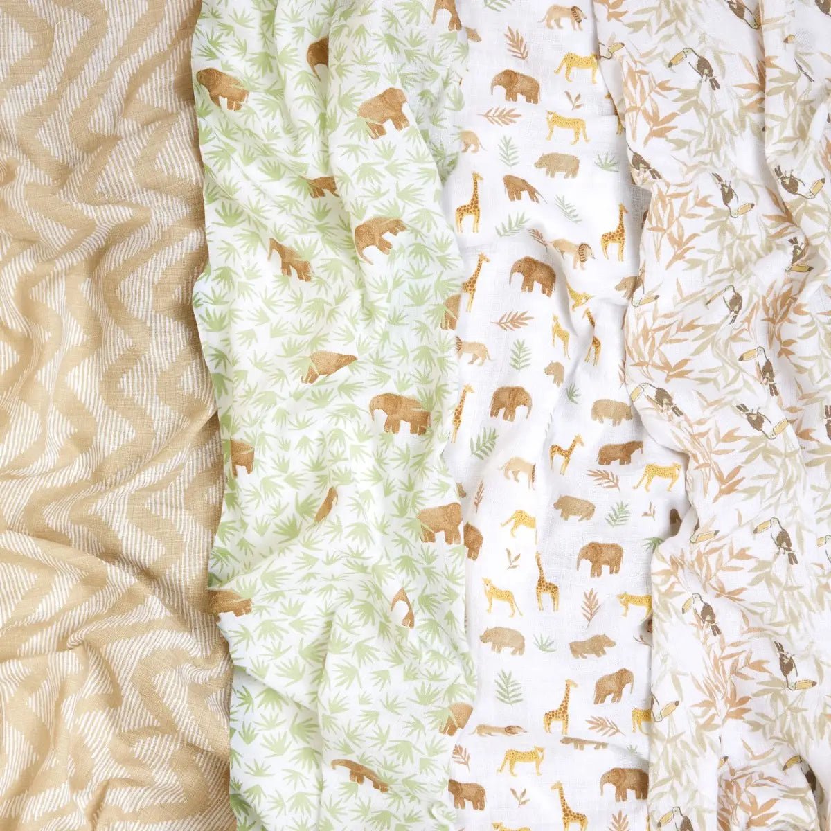 Bambinista-ADEN + ANAIS-Blankets-ADEN + ANAIS Essentials 4-pack Swaddles - Tanzania