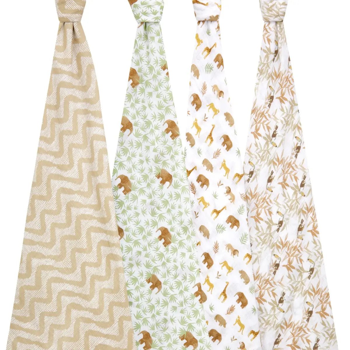 Bambinista-ADEN + ANAIS-Blankets-ADEN + ANAIS Essentials 4-pack Swaddles - Tanzania