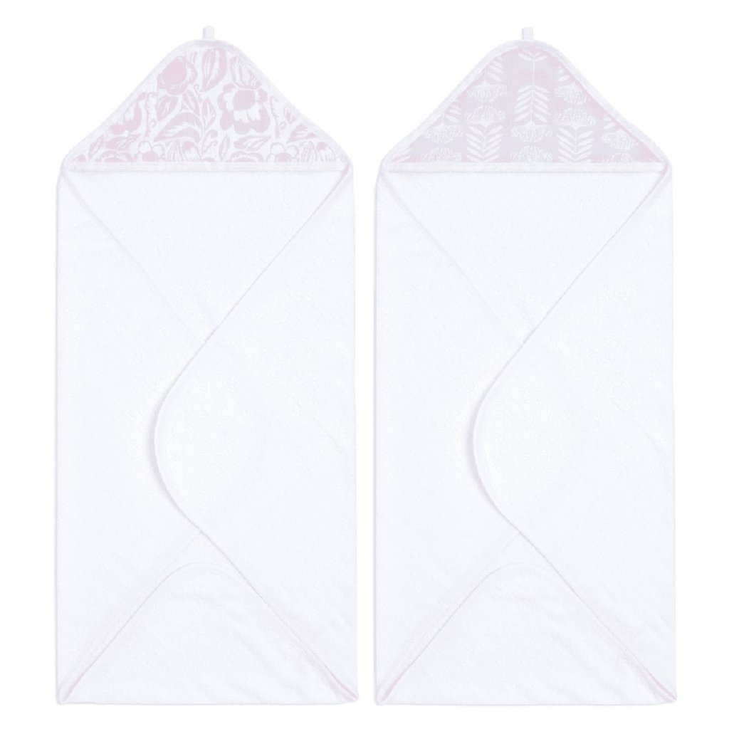 Bambinista-ADEN + ANAIS-Towels-ADEN + ANAIS Essentials Cotton Muslin Hooded Towels 2 Pack - Damsel