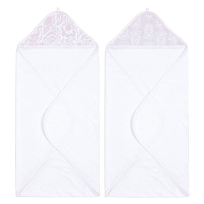 Bambinista-ADEN + ANAIS-Towels-ADEN + ANAIS Essentials Cotton Muslin Hooded Towels 2 Pack - Damsel
