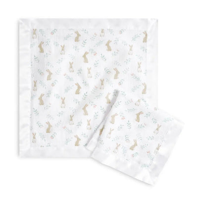 Bambinista-ADEN + ANAIS-Blankets-ADEN + ANAIS ESSENTIALS COTTON MUSLIN SECURITY BLANKETS 2 PACK - Blushing Bunnies