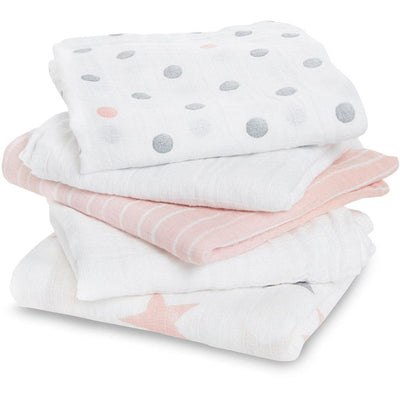 Bambinista-ADEN + ANAIS-Blankets-ADEN + ANAIS Essentials Muslin Squares - Doll 5-pack